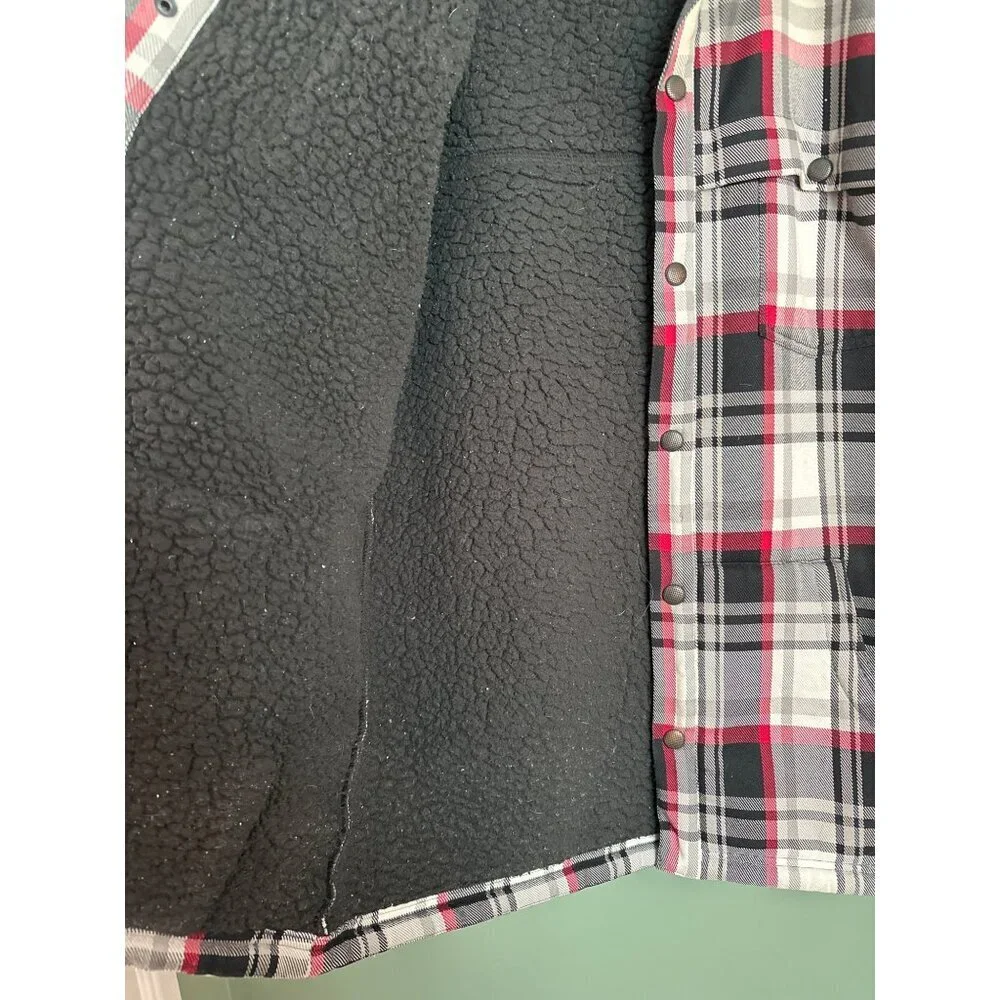 Burton Men’s M DRYRIDE Plaid Fleece Lined Shacket Jacket Outdoor Utility Hiking